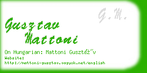 gusztav mattoni business card